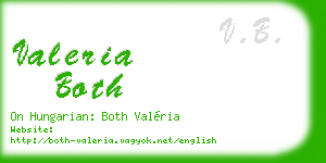 valeria both business card